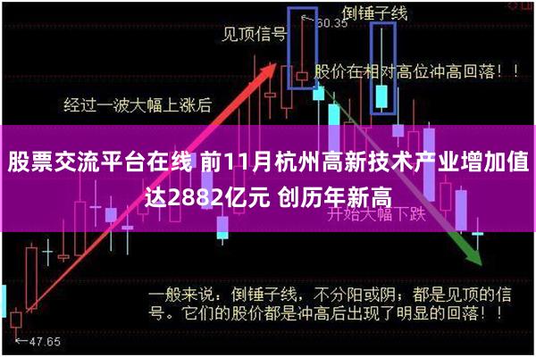 股票交流平台在线 前11月杭州高新技术产业增加值达2882亿元 创历年新高