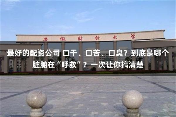 最好的配资公司 口干、口苦、口臭？到底是哪个脏腑在“呼救”？一次让你搞清楚